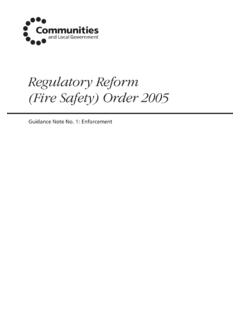 Regulatory Reform (Fire Safety) Order 2005 - GOV.UK