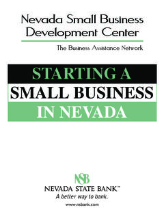 Starting Small Business - Nevada SBDC
