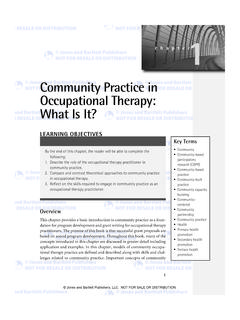 CommunityPracticein OccupationalTherapy: WhatIsIt?