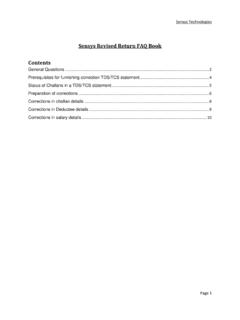 Sensys Revised Return FAQ Book Contents
