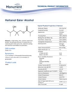 Haltanol Ester Alcohol - monumentchemical.com