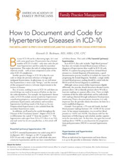 How to Document and Code for Hypertensive Diseases in …