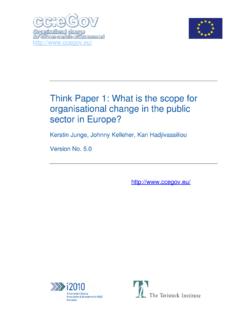 Paper 1 - Scope for organisational change in the p