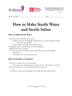 How to Make Sterile Water and Sterile Saline #861