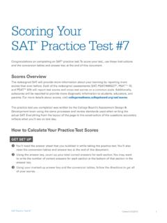 Scoring Your SAT Practice Test #7