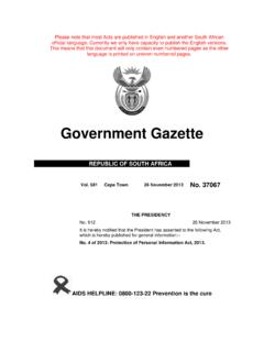 Protection of Personal Information Act - Gov