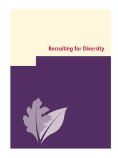 Recruiting for Diversity - Harvard University