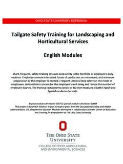 Tailgate Safety Training for Landscaping and Horticultural ...