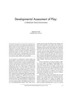 Developmental Assessment of Play - IU