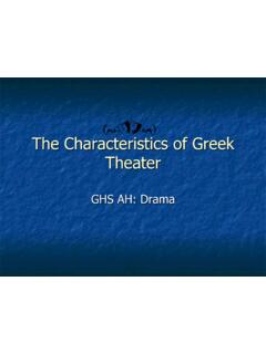 The Characteristics of Greek Theater