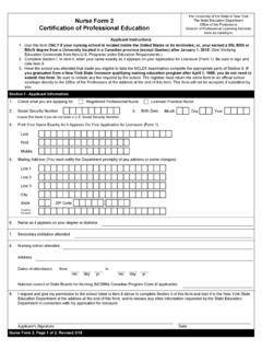 Nurse Form 2 - New York State Education Department