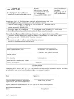 Form NHCT-12 For year end date - New Hampshire Attorney ...