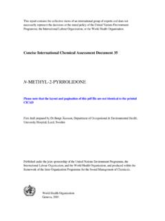 N-METHYL-2-PYRROLIDONE - World Health Organization
