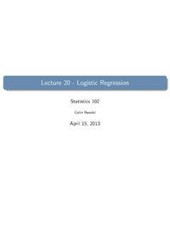 Lecture 20 - Logistic Regression - Duke University