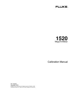Calibration Manual - Fluke