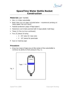 Soda bottle rocket construction - SpaceTime