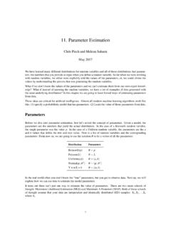 11. Parameter Estimation - Stanford University
