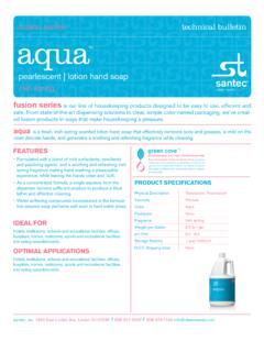 technical bulletin aqua - CLEAN NEEDS
