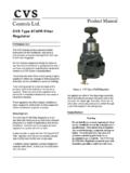 CVS Type 67AFR Filter Regulator - CVS Controls
