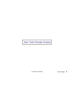 Gear Tooth Strength Analysis - Fairfield University