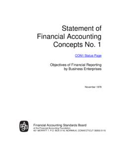 Statement of Financial Accounting Concepts No. 1