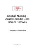 Cardiac Nursing - Acute/Episodic Care Career Pathway
