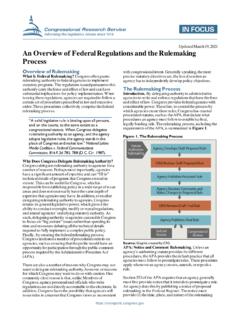 An Overview of Federal Regulations and the Rulemaking … / an-overview ...