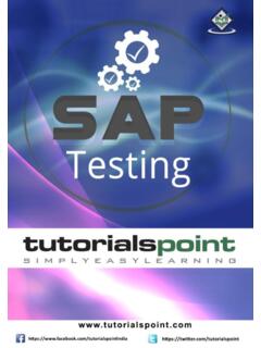 SAP Testing - Tutorialspoint