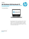 Data sheet HP EliteBook 850 Notebook PC - hp.com