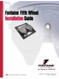 Fontaine Fifth Wheel Installation Guide