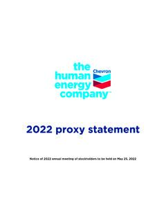 Chevron Proxy Statement 2022