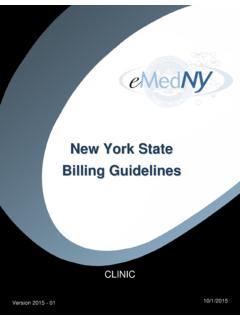 New York State Biling Guidelines - www.eMedNY.org