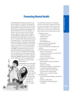 Promoting Mental Health - Bright Futures