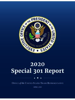 Special 301 Report - United States Trade Representative