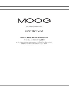 PROXY STATEMENT - moog.com