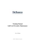 Training Manual Golf Cart Preventive Maintenance