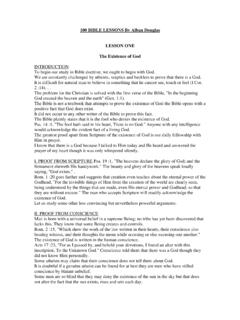 100 BIBLE LESSONS By Alban Douglas LESSON ONE …