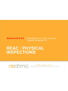 REAC / PHYSICAL INSPECTIONS - Neahma
