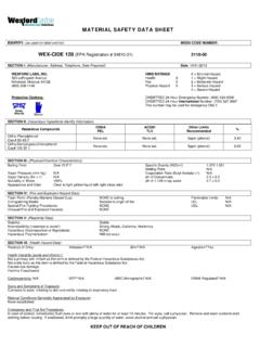 MATERIAL SAFETY DATA SHEET - Wexford Labs