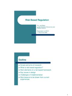 Risk Based Regulation - OECD