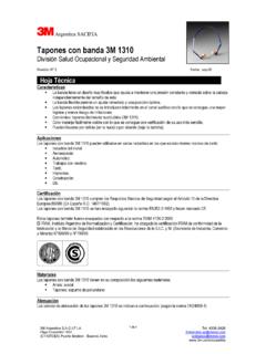 Hoja t&#233;cnica 3M 1310 - multimedia.3m.com