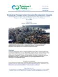 Evaluating Transportation Economic Development Impacts