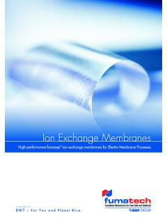 ion exchange membranes for Electro Membrane …