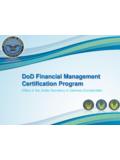 DoD Financial Management Certification Program - ASMC