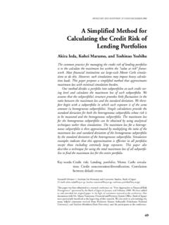 A Simplified Method for Calculating the Credit Risk …