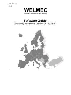 Software Guide - WELMEC