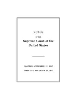 2017 Rules of the Court - Supreme Court of the United States