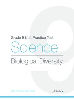 Grade 9 Unit Practice Test Science Biological Diversity