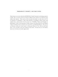 Probability Theory 2 Lecture Notes - pi.math.cornell.edu