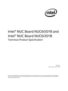 Intel&#174; NUC Board NUC6i5SYB and Intel&#174; NUC Board …